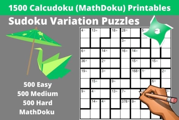 1500 Calcudoku Mathdoku Printable PDF Collection