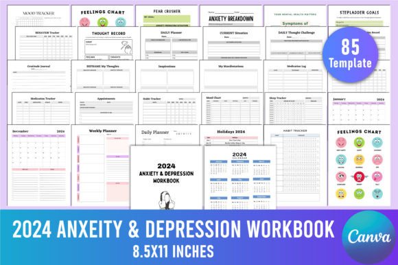 2024 Anxiety Depression Workbook KDP: Your Complete Guide to Mental Wellness and Daily Structure