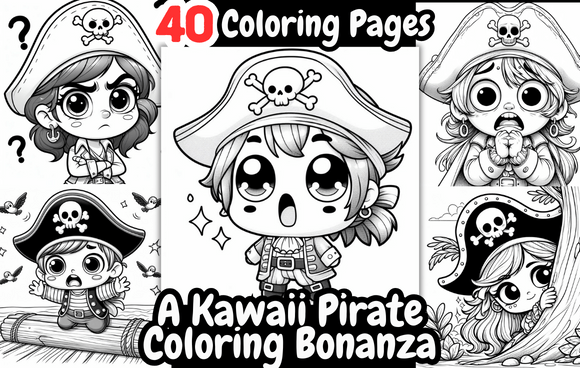 A Kawaii Pirate Coloring Pages: Evaluating a Whimsical Collection for Artists and Publishers