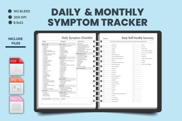 Daily Monthly Symptoms Checklist for Better Health Tracking