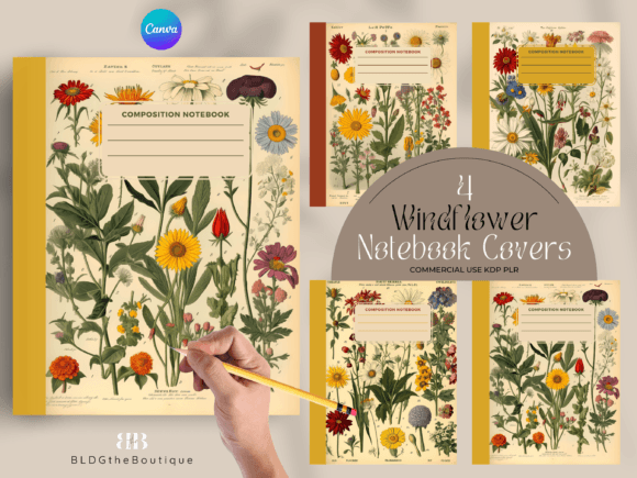 How to Create and Sell Low Content Books with Wildflower Composition Notebook Covers