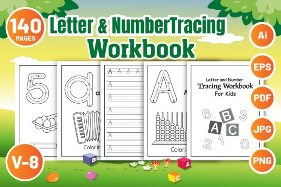 Letter and Number Tracing Book for KDP-8