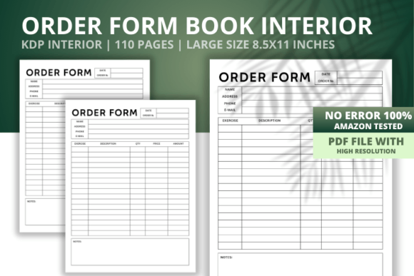 Order Forms Log Book Interior: A Practical Tool for Streamlined Business Documentation