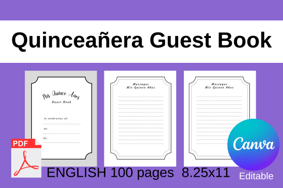 Quinceañera Guest Book Interior: A Thoughtful Keepsake for Her Special Day