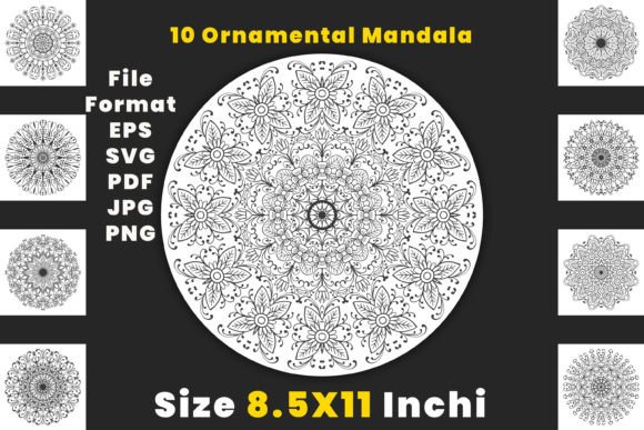 Set Lace Ornament Mandala Coloring Pages – A Detailed Look at This Digital Printable Bundle