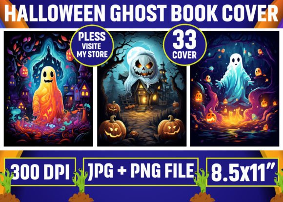 Strategic Utilization of the 33 Halloween Ghost Book Cover Images Asset Pack in the KDP Ecosystem