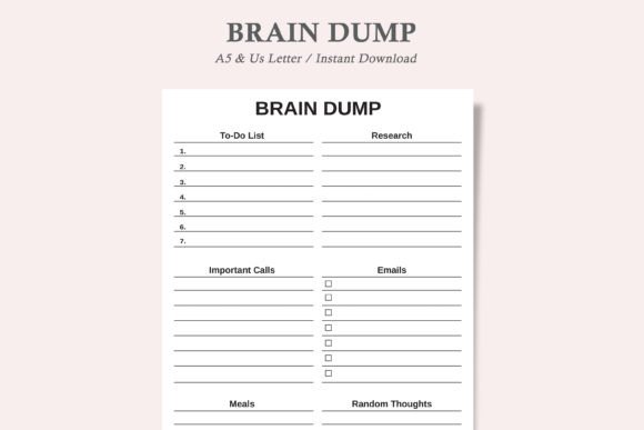 The Brain Dump Planner: A Practical Tool for ADHD Thought Organization and Mental Clarity