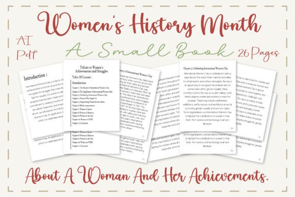 Women’s History Month: A Small Book About A Woman And Her Achievements – A Practical Resource for Educators and Creators